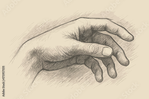 Source pencil light sketch added hand tonal illustration contour vector depth