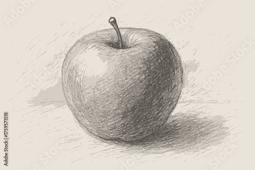 Roundness vector subtle layered suggesting illustration life apple study tonal shaded value
