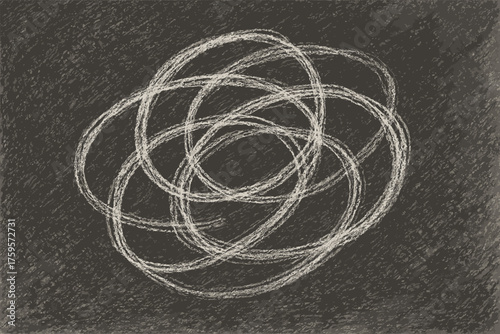 Shading uneven lines chalk illustration dark strokes vector sketch surface abstract