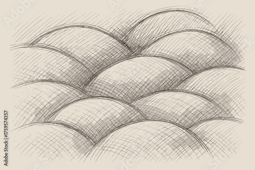 Vector shading textured irregular layered illustration lines pencil rough thickness strokes
