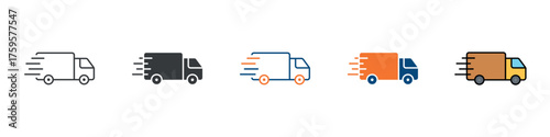 Delivery Icon Set Multiple Style Collection 
