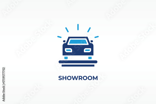 SHOWROOM vector, icon or logo sign isolated symbol illustration