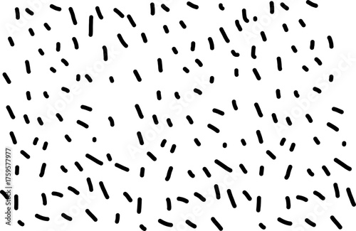 Abstract pattern of short black dashes on a clean white background. Minimalist texture ideal for modern design, textiles, and digital art.
