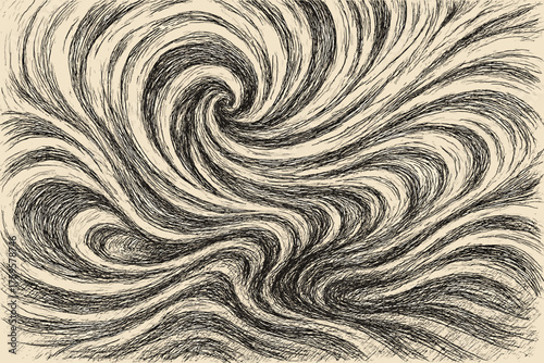 Ink outward vector abstract lines shading waves illustration swirling uneven like