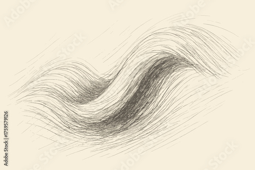 Sense wave illustration rapid darker abstract vector pencil valleys made form