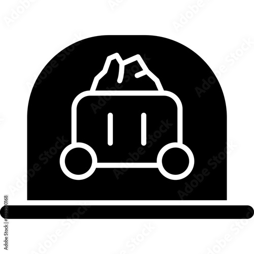 Mining CartIcon Vector Element