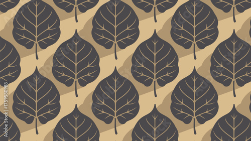 Sophisticated leaf pattern for elegant designs, ideal for backgrounds, textiles, or adding a natural touch to your creative projects today
