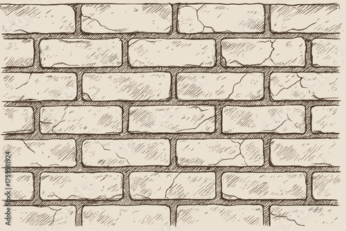 Surface sketch variations detailed uneven brick illustration cracks vector drawing imperfections
