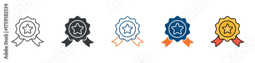 Achievement Icon Set Multiple Style Collection 
