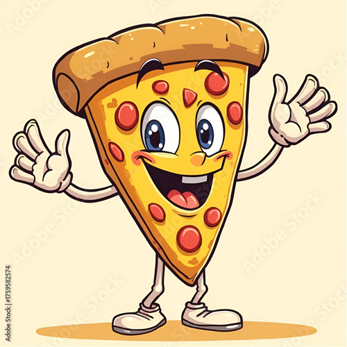 funny cartoon pizza 