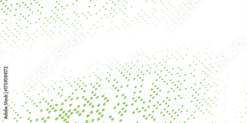 Light Green vector modern geometrical circle abstract background. Dotted texture template. Modern Geometric pattern in halftone style with gradient.