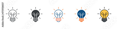 Creativity Icon Set Multiple Style Collection 

