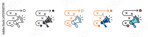 Strategy Marketing Icon Set Multiple Style Collection 
