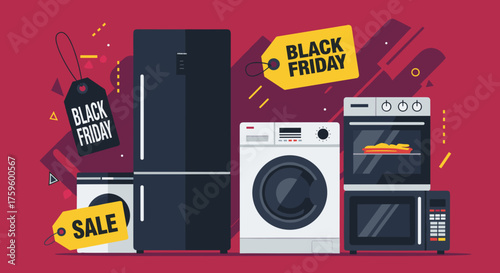 Black Friday sale on home appliances refrigerator washer oven microwave