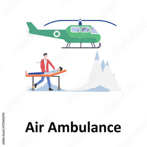 Air Ambulance Vector Illustration Which can easily edit or modify