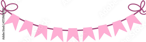 Pink Pennant Illustration