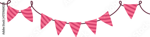 Pink Pennant Illustration