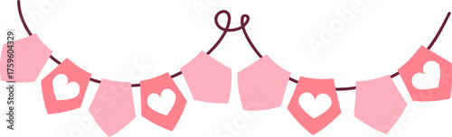 Pink Pennant Illustration