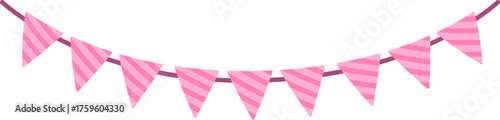 Pink Pennant Illustration