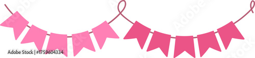 Pink Pennant Illustration