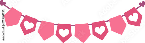 Pink Pennant Illustration