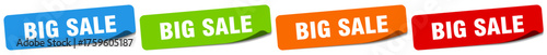 big sale sticker. big sale sticker set on white background