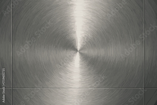 Futuristic aluminum panel brushed reflections radial metal illustration vector grooves light texture