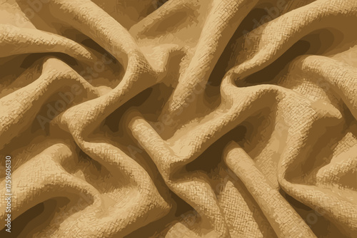 Vector illustration textures crumpled shadowing textured macro natural canvas fabric rough