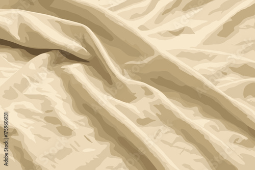Illustration natural bedsheet cotton realistic small under texture daylight shading vector wrinkles