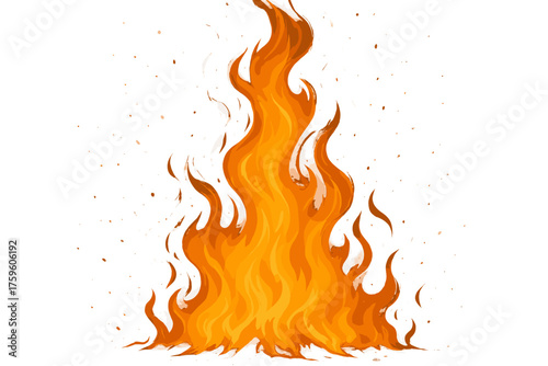 Highlights dynamic vector photorealistic glowing natural fire sparks illustration detail intense