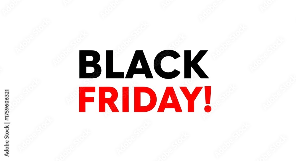Fototapeta premium Black friday text isolated on white background