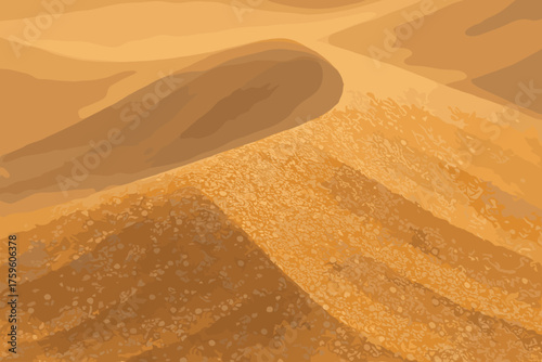 Close gradients sunlight natural illustration sand vector desert dune warm grains