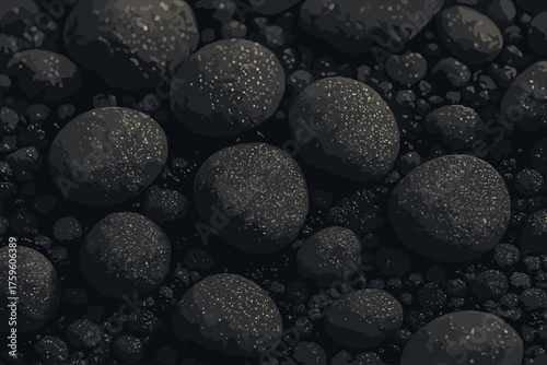 Close fine crystal sand natural illustration vector dark volcanic matte texture