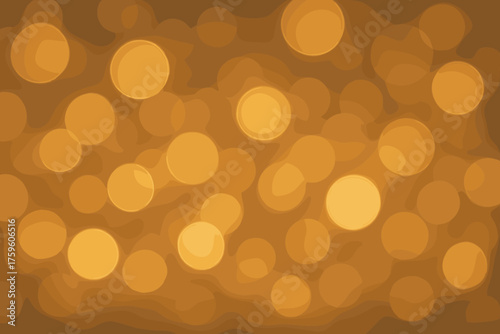Illustration light orbs vector bokeh blurred tones circles overlapping warm golden