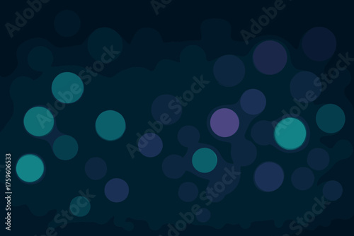 Orbs deep glow navy glowing violet floating scene night vector bokeh inspired