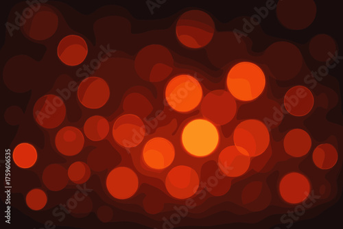 Tones orange bokeh vector radiant illustration warm lights glowing vivid circles red
