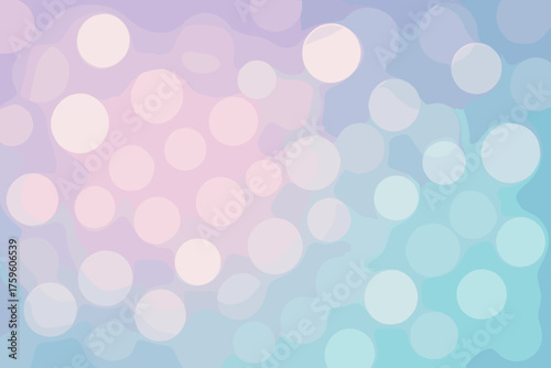 Illustration scene gradient luminous bokeh transitions forming dreamy vector pink pastel circles
