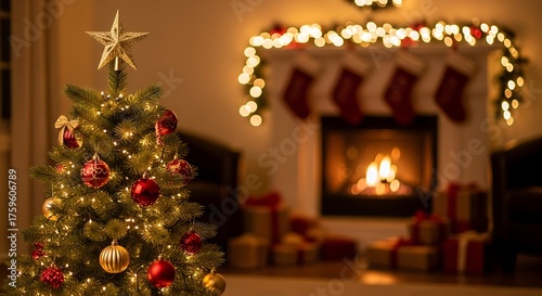 christmas tree with candles