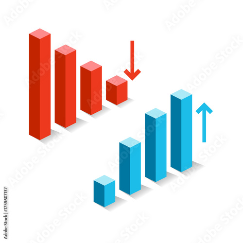 Free Download Bars chart grow flow business icon symbol design vector - GFXLoad