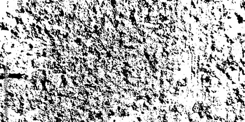 Distress urban overlay spotted concrete grain surface grainy noise rust wall grunge black splatter and white background. damaged chalk crack rough ink wall texture.	