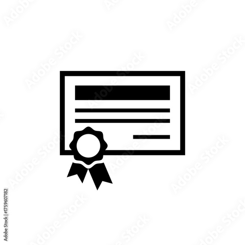 Certificate award business employee icon sign symbol design vector