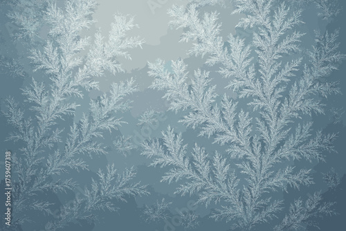 Embedded vector crystalline glass under frosted light faintly icy soft illustration