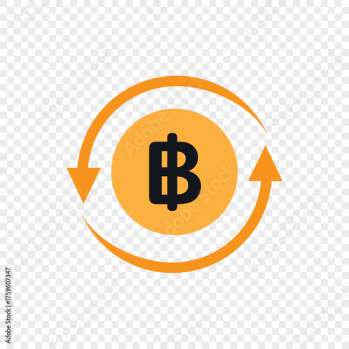 Thai Baht logo icon design – currency symbol vector for finance, banking, and money exchange
