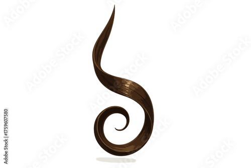 Curled shadows strand glossy curly vector hair natural forming catching illustration