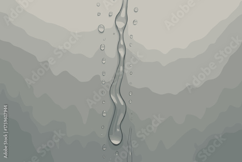 Raindrop trail simple reflections trails vector raindroplet together glass soft fogged illustration