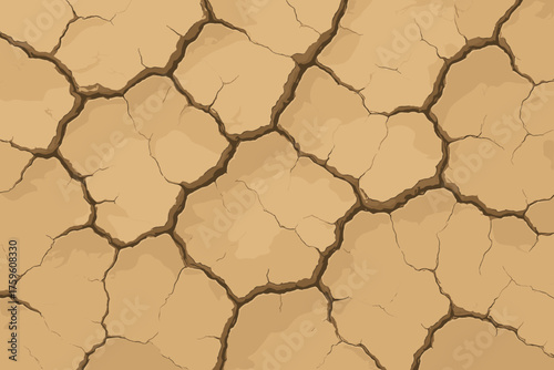 Vector compressed into organic rough tonal illustration clay texture dry patches dust