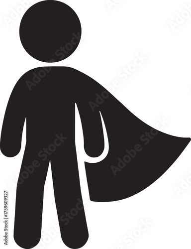 Child wearing superhero cape illustration symbolizing imagination, courage, and playful adventure.