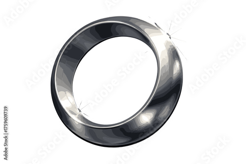 Creating vivid illustration gloss light spots ring vector photorealistic glowing metallic reflective