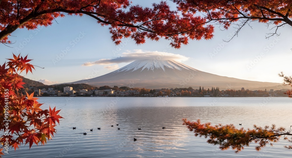 custom made wallpaper toronto digitalmt fuji in autumn