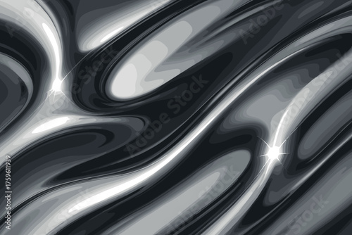 Luminous reflecting glossy smooth detail highlights illustration vector photorealistic chromatic simple reflection